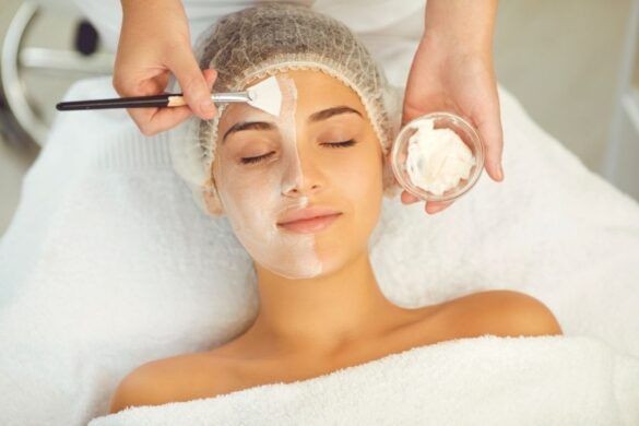 Professional facial treatment demonstrating intensive care methods for protecting skin during winter